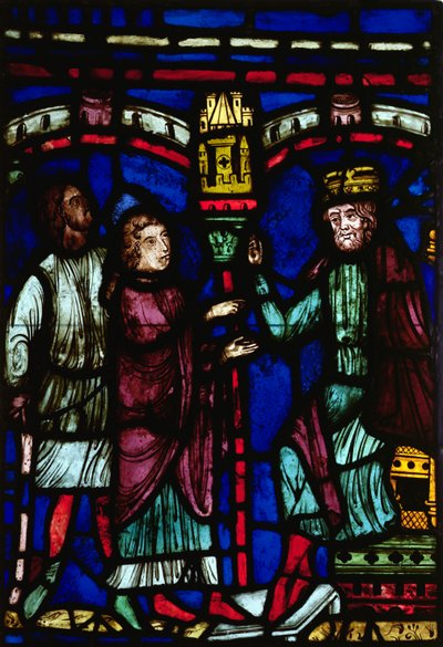 Window Depicting an Audience with a King, Ile de France Workshop by French School
